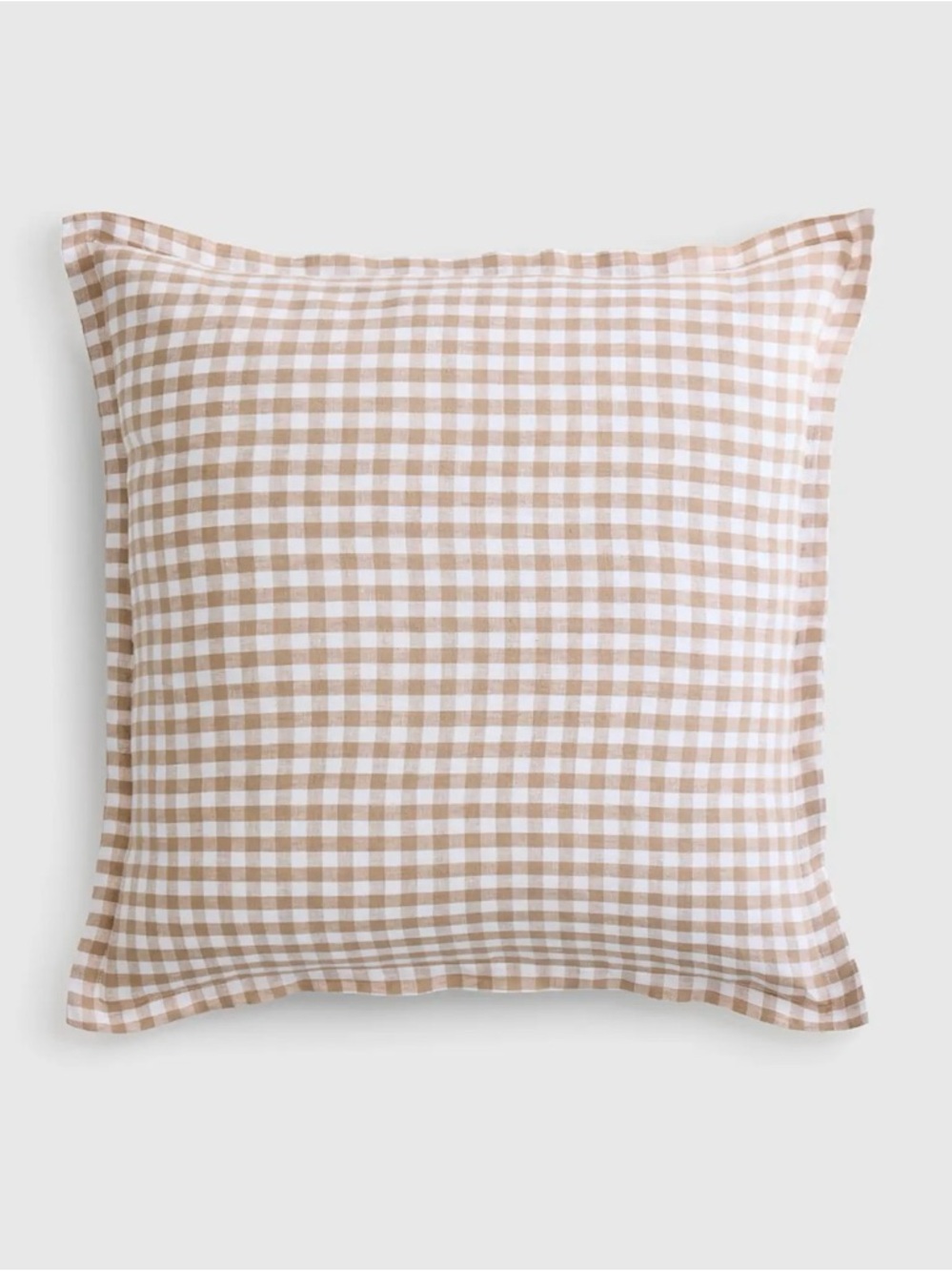 NWOT Quince European Linen Euro Sham in Cafe Gingham